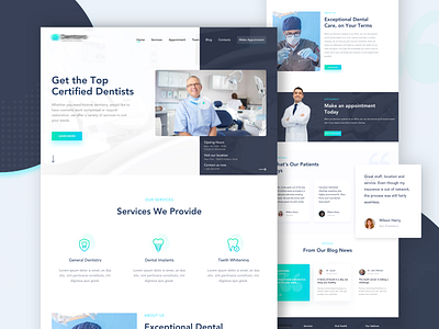 Dental Medical Website dental dental care dental cosmatics dental logo dentist medical medical website tooth ux ux ui