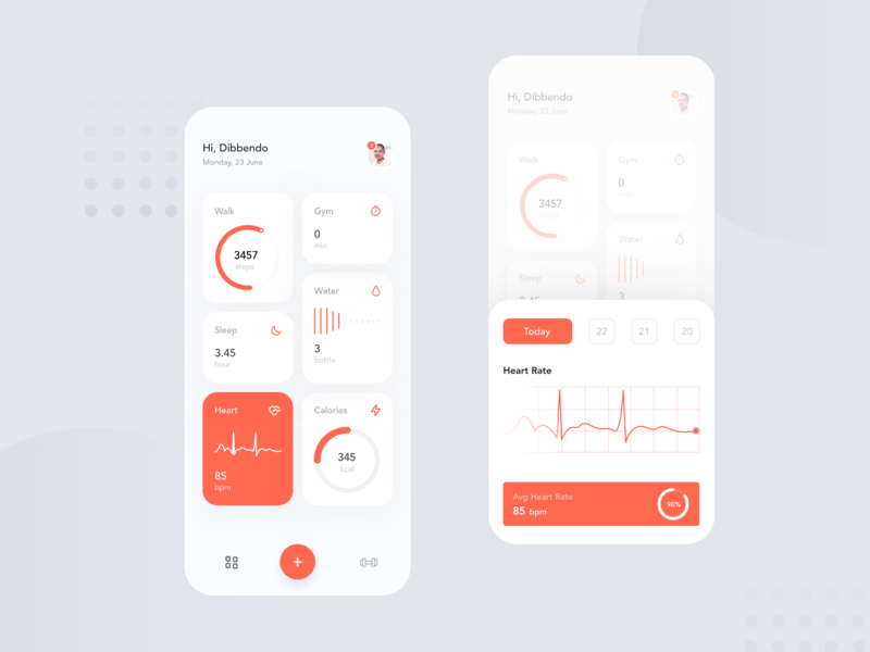 Fitness Tracking App by Dibbendo Pranto for UICraft Studio on Dribbble