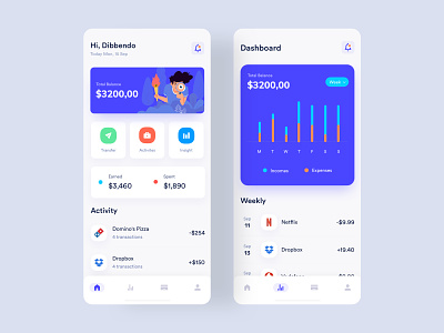 Wallet App Design app bank clean concept design financial fintech flat interface product ui wallet