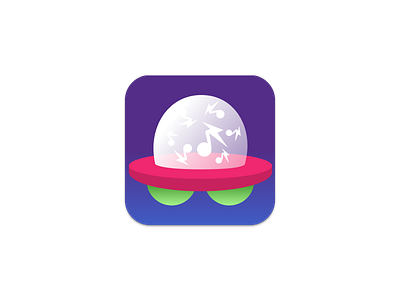 icon for music marging app app icon illustration kids music ufo