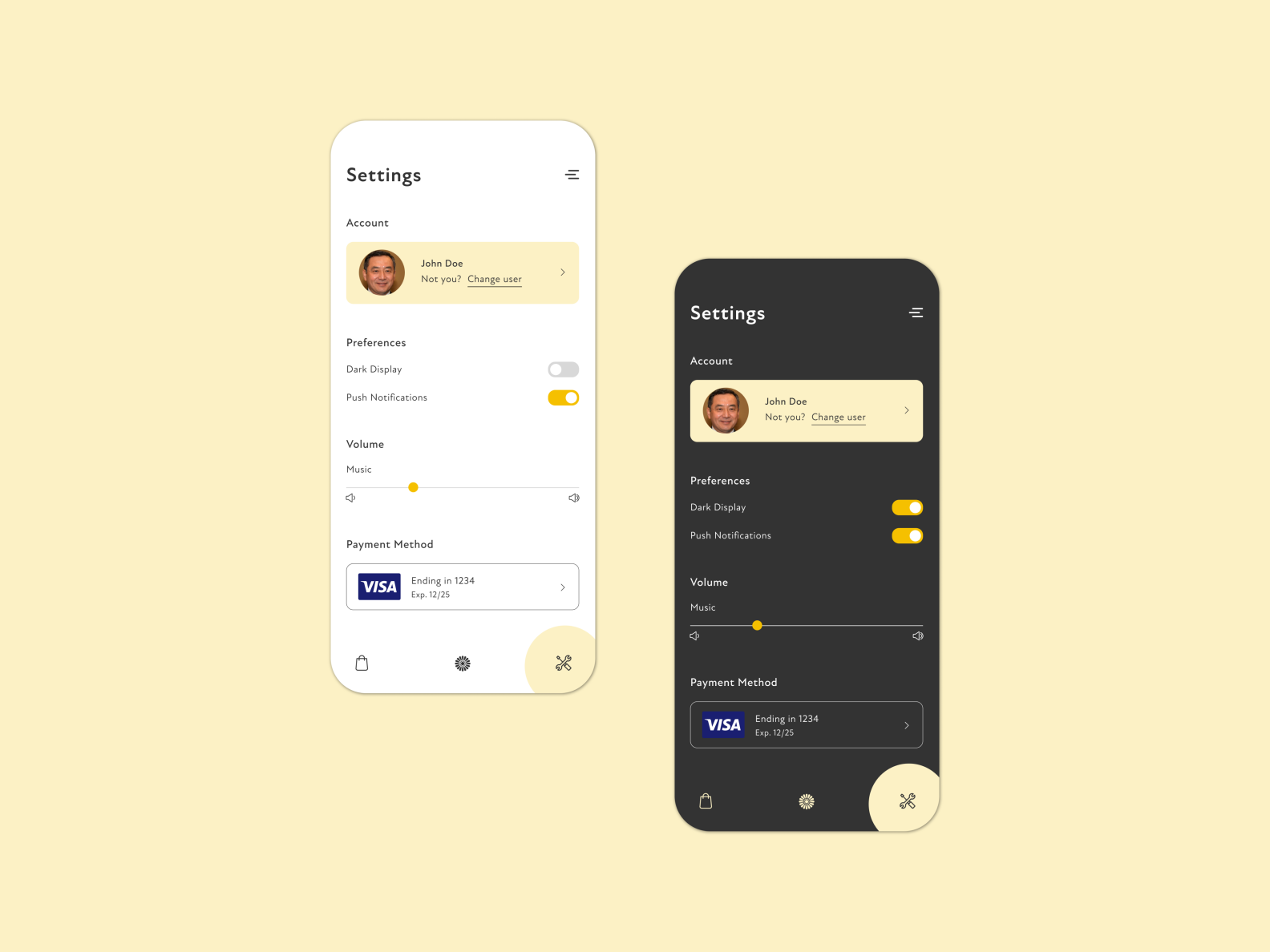 Settings for mobile app by Shamrock Designs on Dribbble