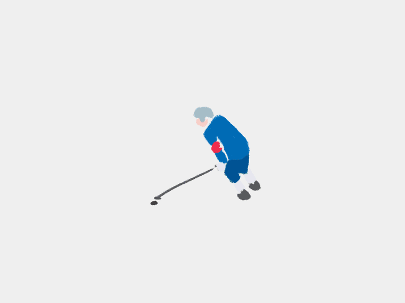 Hockey doodle graphic illustration motion