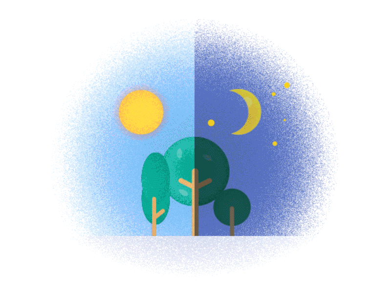 Spring Equinox doodle graphic illustration motion