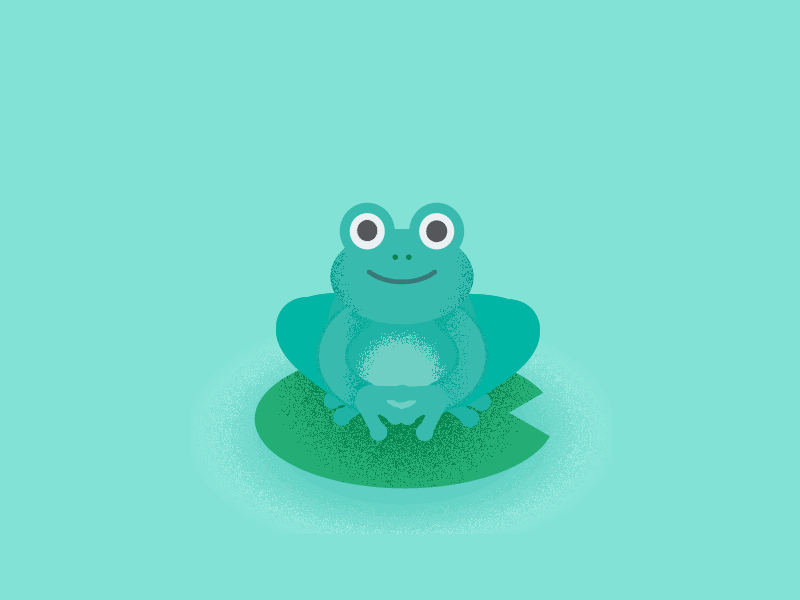 Frog doodle graphic illustration motion