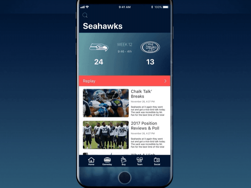 Seahawks Ticket Buying Concept animation design interaction micro interaction seahawks ux vector