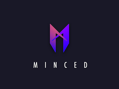 Logo for MINCED art branding design illustration typography vector