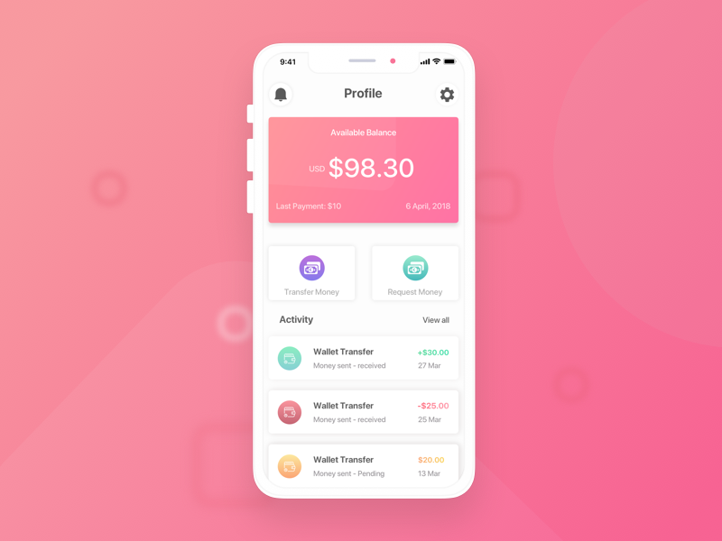 Money Transfer App Screen UI Design by DGP on Dribbble