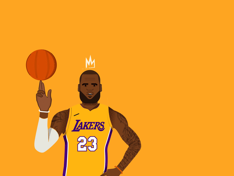 La Bron James animation gif baller championship cleveland goat lakers lebron james loop los angeles nba sports trade