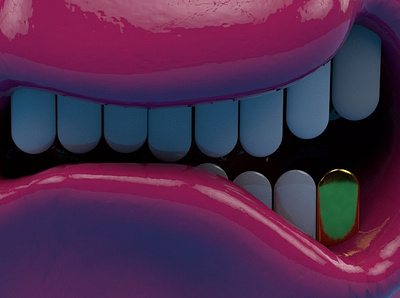 New Mouth NFT 3d modeling