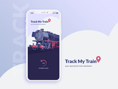 Track My Train concept illustration iphone mobile ui tracking