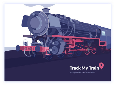 Track My Train concept illustration iphone mobile ui tracking