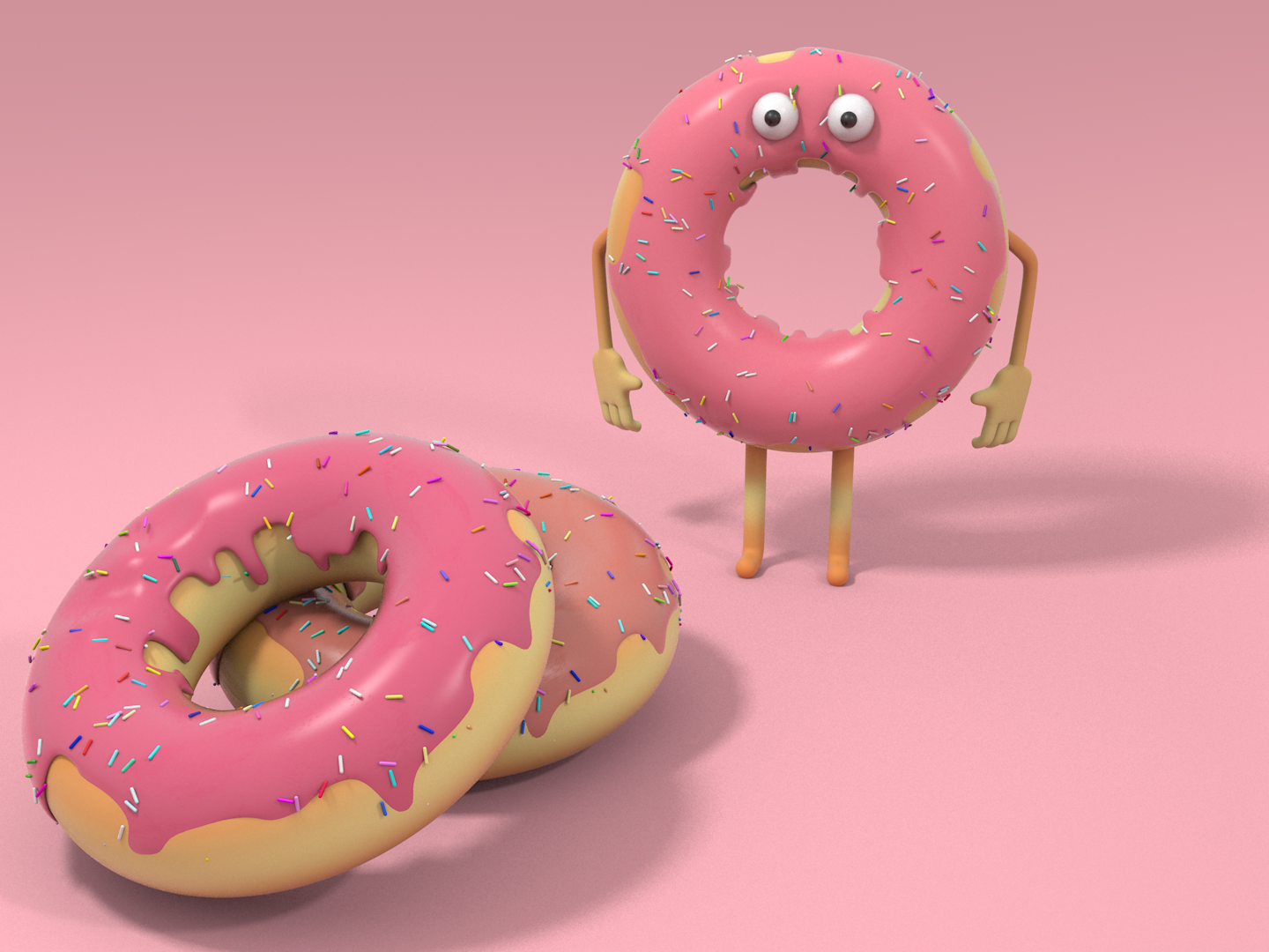 Donut - Character Design - Cinema 4D by Sevinj Muradova on Dribbble