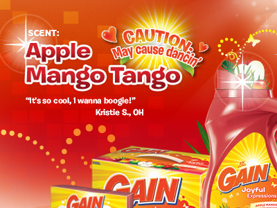 Gain Apple Mango Tango Website design illustration interface product retail ui ux web website