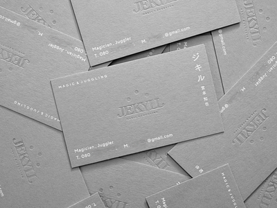 Magician JEKYLL name card businesscard cool design graphic design gray minimal name card namecard
