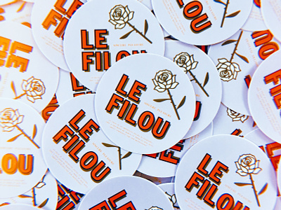 Le Filou – Stickers branding graphic design le filou pop up restaurant sticker