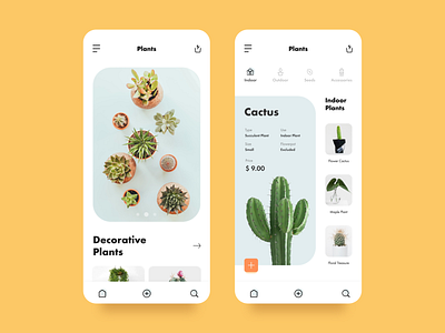 Ornamental Plants Mobile App Concept adobe adobexd bonsai clean designer interaction design minimal mobile online shop plant plants rapidgems rapidgems studio uiux