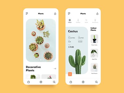 Ornamental Plants Mobile App Concept