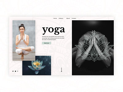 Yoga teacher website adobe xd adobexd landing page landingpage ui ui ux web design webdesign