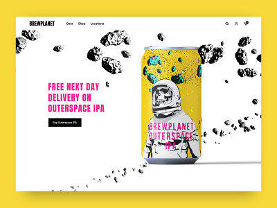 BREWPLANET Homepage aftereffects animation cinema4d figma ui uidesign uidesigner web design