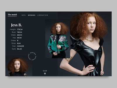 The Model Management landing page figma model photography ui uidesign