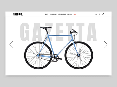 Fixed Co. - Bicycle Shop fimgma inspiration interaction principle ui design ui ux webdesig