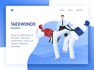 Taekwondo illustration taekwondo ui web