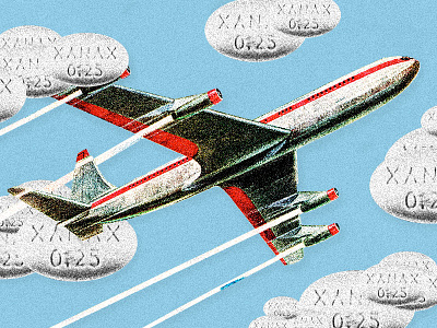 Flight anxiety illustration airplane clouds flight anxiety illustration longreads xanax