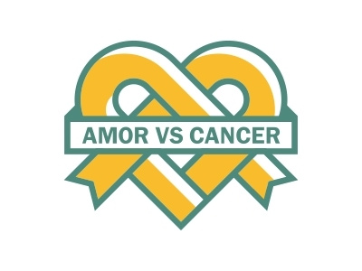 love vs cancer branding logo