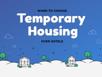Infographic - Hotels vs Temporary Housing design illustration infographic