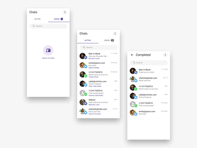 Chat types in Omnio app application design freelance inspiration interaction interface ui uidesign uiux web design webdesign