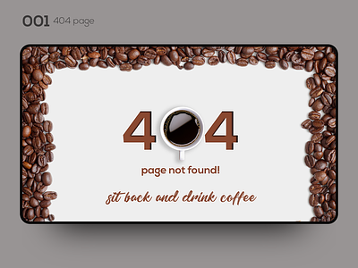 Daily UI 001 — 404 page 404 page 404page coffee interaction interface minimal minimalist ui ui design uidesign uiux uiux design uiux designer uiuxdesign web design webdesign website design