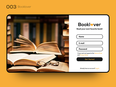 Daily UI 003 — Booklover interaction interaction design interface ui ui ux ui design uidesign uiux uiuxdesign uiuxdesigner web web design webdesign website website design