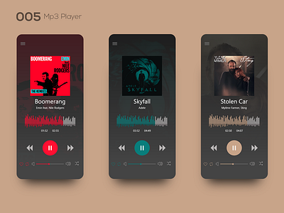 Daily UI 005 — Mp3 Player