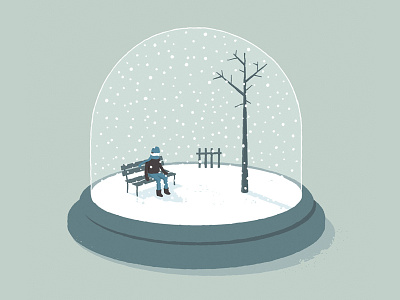 Winterblues blues editorial illustration vector winter