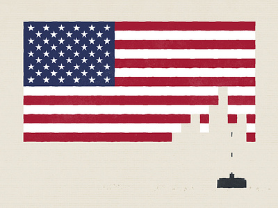 US government is 'exceptionally vulnerable' to cyberattacks. concept conceptual conceptual illustration editorial flag illustration spaceinvader texture usa vector