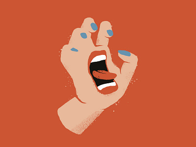 Scream Hand #metoo color conceptual illustration editorial editorial illustration illustration texture