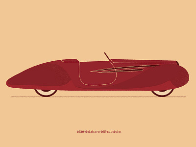 Delahaye 165 cabriolet car illustration retro retro car vector vintage
