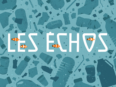 Les Echos platic pollution color design editorial editorial illustration illustration plastic plastic pollution pollution texture vector