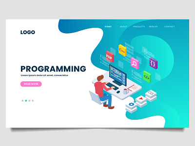 landing page design branding design digital illustration illustrator ui web