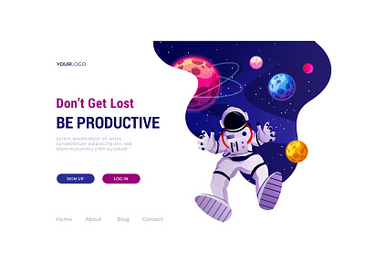 Landing Page branding design digital illustration illustrator ui web