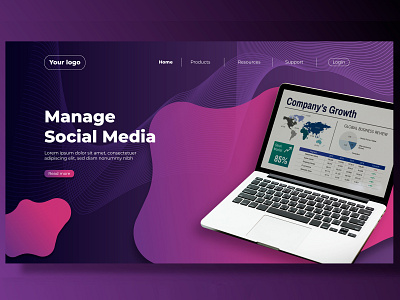 Sosial Media Landing Page