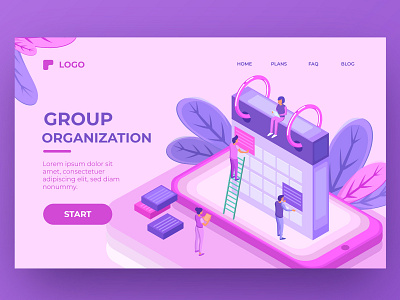 Group Organization Landing Page