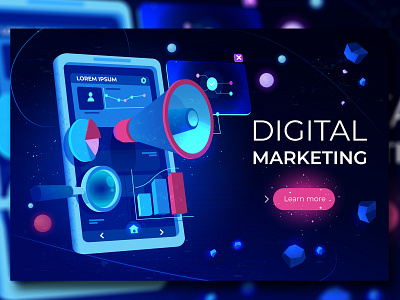 Digital Marketing app branding design digital icon illustration illustrator web
