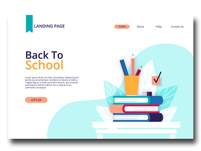 School branding design digital illustrator vector web
