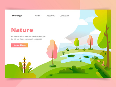 Nature app art branding design digital icon illustration illustrator ui web