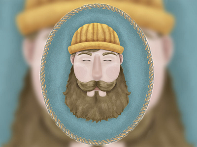 In beards we trust. beard character designs flat hair illustration portrait sailor texture