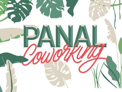 Panal Coworking Mural design goodtype illustration lettering murals type typography