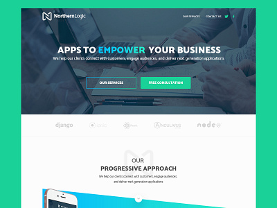 Northern Logic Homepage homepage landing page webdesign