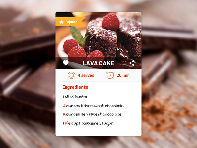 Recipe App free psd recipe recipe app