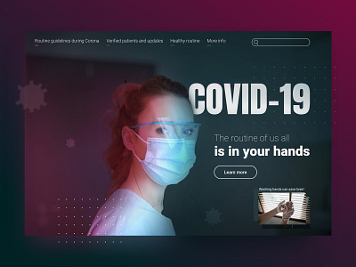 Covid-19 landing page corona design landing page ui virus